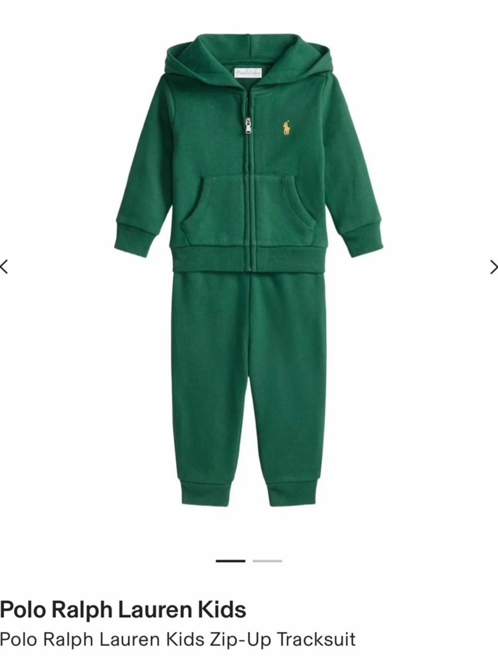 Polo by Ralph Lauren Kids Emerald Green Zip Hoodie & Joggers Set